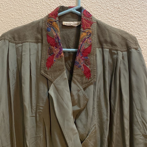 Vintage Marc D’alcy Embroidered Green Women's Jacket - Picture 2 of 12